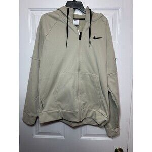Size L Nike Therma-FIT Full-Zip Hoodie - Desert Khaki - DQ4830 251 Mens - NEW